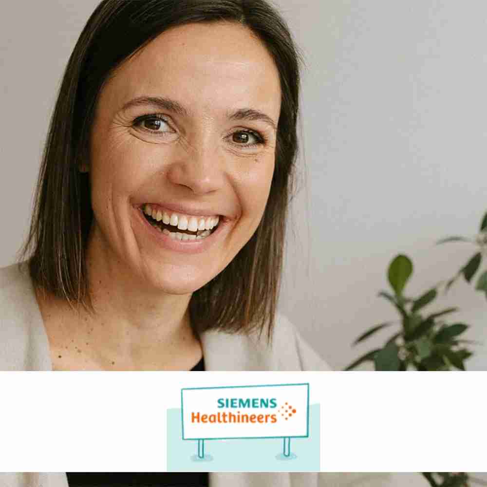 Barbara Riedenbauer Porträt mit Siemens Healthineers Logo