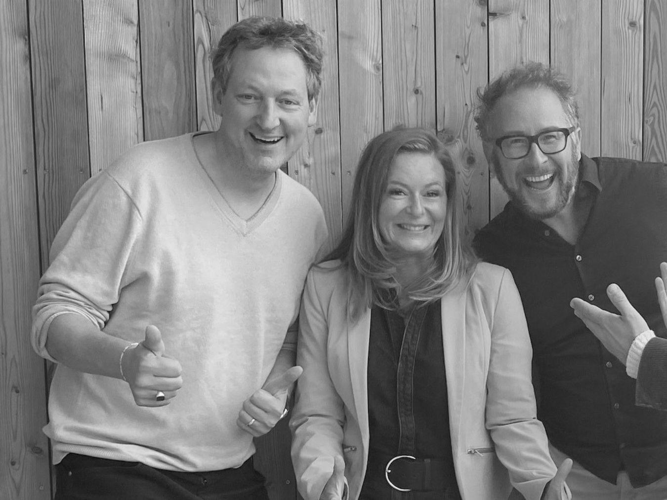 Matthias Horx mit Johannes und Esther Narbeshuber